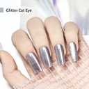 5 x JODSONE 16.5ml Cat Eye Gel Nail Polish Silver for Holographic Glitter Cat Eye with Magnet Need U V Curing