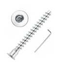 Confirmat Screws, M5 x 40mm 10 PCs, Hex Socket Drive Countersunk Furniture Connecting Self-Tapping Screw Set Carbon Steel Zinc Plated (Silver)