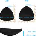 TopBine Bra Pads Inserts Women's Sports Cups Removable Bra Replacement Insert for Bikini Swimsuit