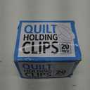 Impresa Sewing & Quilting Supplies Quilt Clips - 1 in Tall x 3 in Dia, 20-Pack, Gray Plastic - Machine Quilting Clips & Clamps - Large Plastic Quilt Rings & Frame Roll Clamps