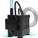 Small Pump With Level Sensor 110V Automatic Submersible Water Pump Mini HVAC Condensate Pump For Dehumidifier,Air Conditioner, Ice Maker, Furnace,Air Cooler,Auto Shut Off,PM01 (Small Size3FT 70GPH)