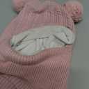 Baby Winter Hat Scarf Set, Unisex Infant Toddler Kids Hat Scarf (6-24 Months, Pink)