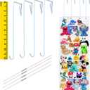 stuffed animal storage,The solution you have been looking for,stuff animal organizer,Holds a lot,toy storage,Way better than the ceiling hammocks,over the door,stuffy storage,white (1 PCS\70'' x 24'', White/New design)