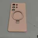 for Samsung Galaxy S25 Ultra Case with Magnetic Invisible Stand [Compatible with Mag-Safe] Military Drop Tested [Full Camera Protection] Silicone S25 Ultra Case for Women Men 6.9'', Pink