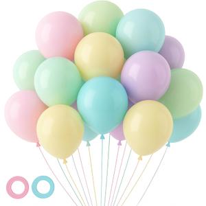 Voircoloria 105pcs Pastel Balloons 12inch Party Latex Balloons for Birthday Easter Baby Shower Graduation Wedding Gender Reveal Anniversary Party Decorations