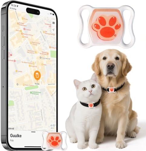 Cat Tracker for Indoor & Outdoor Cats & Dogs with Unlimited Range – 365-Day Battery Life iOS & Android Compatible No Subscription or Monthly Fee Kitten Finder with Real-Time Alerts Easy to Use