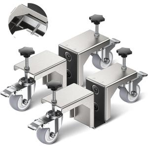 2 Pcs Dolly, Heavy Panel Transportation and Installation Helper Jig for 1-1/16" and 2-9/16" Front Doors, Slab, Pre-Hung, Barn Doors up to 700 Lbs