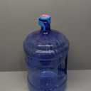 Made in USA Plastic 5 Gallon Water Bottle w/Cap PVC Reusable Jug Container Water Can Easy Grip Carry Handle Non-Spill Completely Leak-Proof Water Gallon Perfect Home Kitchen blue