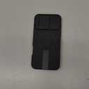 SURITCH for iPhone 16 Pro Max Case with Magnetic Camera Slide Cover and Adjustable Kickstand, Compatible with MagSafe, Shockproof Bumper Case Slim Protective Cover 6.9 Inch, Black