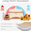 WOOMADA Insulated Lunch Bag For Women - Leakproof Adult Lunch Box With Adjustable Strap, Ideal For Office, Picnic, Hiking, Beach - Stylish Cooler Tote Bag