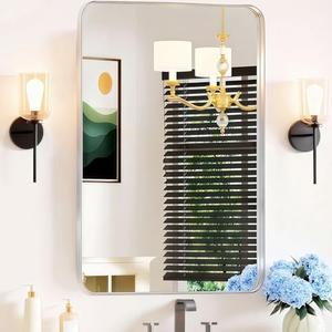 Venlus 30×36 Silver Bathroom Vanity Mirror - Rectangle Mirror for Over Sink with Tempered Glass & Rounded Corners for Entryway, Restroom, Bedroom Horizontal/ Vertical Wall-Mounted, Farmhouse Modern