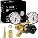 RX WELD Argon Regulators Gauges Gas Welding, Regulator for MIG and TIG, CGA580 Inlet Connection