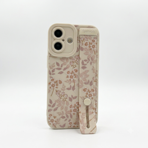 Compatible with Phone 16 Case, Flower Floral Pattern, White
