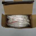 White Rope Lights Outdoor Waterproof 16.4ft LED Strip Light Indoor Connectable 300 LEDs 6000K 12V Flexible Plug-in Tape Lighting for Patio Deck Camping Christmas