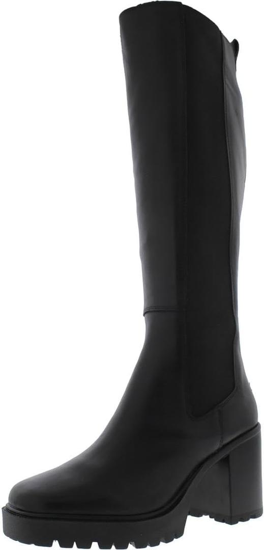 Steve Madden Women's Deegan Knee High Boot (10, Black Leather)