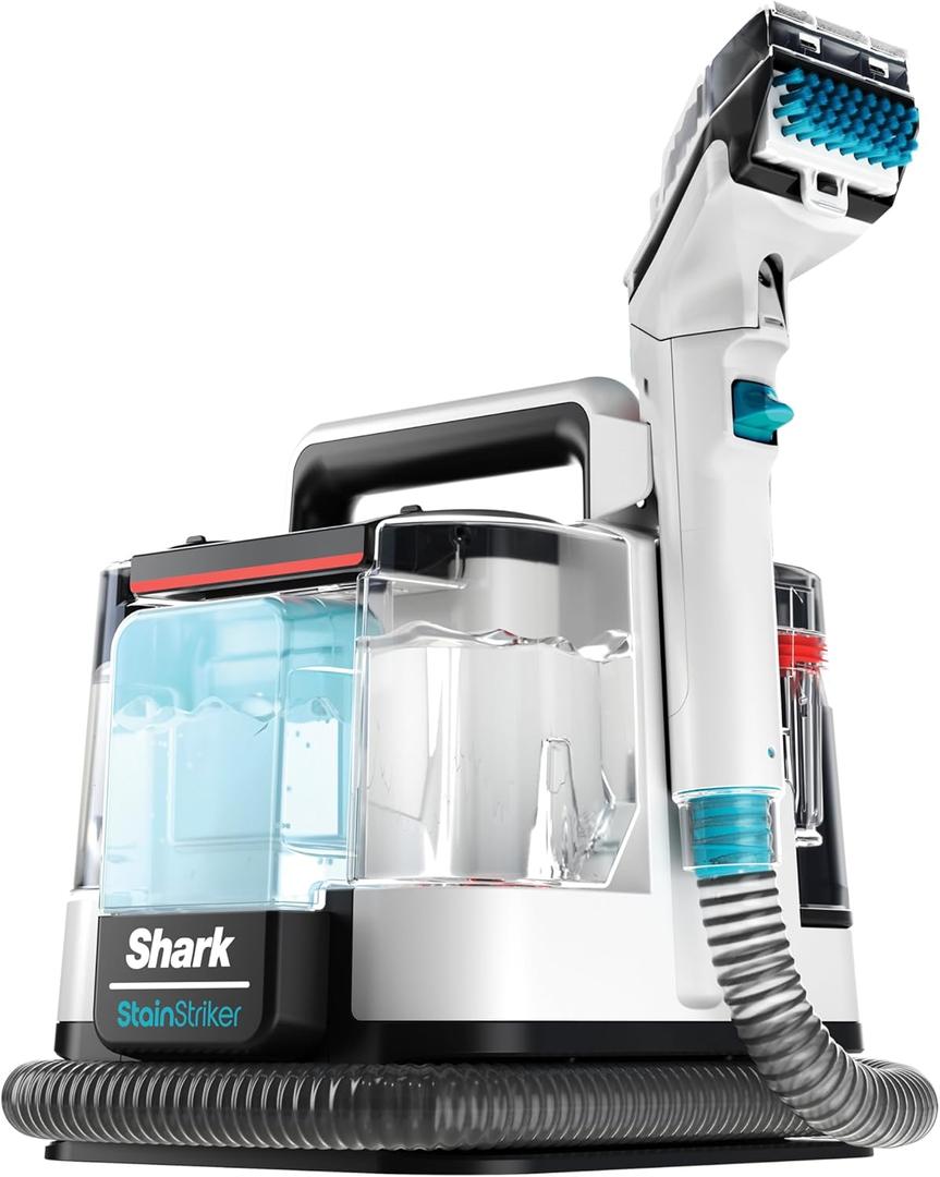 Shark StainStriker Portable Carpet, Upholstery & Area Rug Cleaner with Pet Mess Tool, Stain & Odor Remover, Perfect for Car Interiors, Includes 3 Cleaning Tools & Cleaning Solution, White