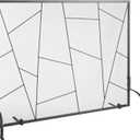 VEVOR Fireplace Screen Single Panel, Sturdy Iron Mesh Fireplace Screen, 35.6"(L) x28.4(H) Spark Guard Cover,Simple Installation,Free Standing Fire Fence Grate for Living Room Home Decor Modern