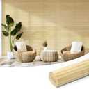 Art3d Natural Bamboo Wall Panel for Interior Wall Decor, Renewable Pole Wrap Wainscoting Paneling for Wall Ceiling Furniture Cabinet Office, 12 x 96 Inch - Raw