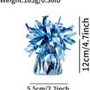 Balloon weights, 12 pieces, aluminum foil, suitable for birthday parties, gatherings, weddings, dinners and other occasions, weight 0.36lb (Light Blue 12pcs)