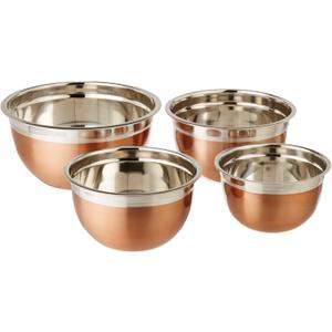 ExcelSteel Copper Tone Stainless Steel Mixing Bowls (Set of 4)