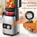 Cold Press Juicer, Slow Single Auger Juicer Machines for Fruits and Vegetables, Wide Feed Chute, Reverse Function, Easy to Clean, Quiet Home Juicer