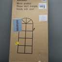 Muzilife Arched Full Length Window Mirror, 16x56 Windowpane Body Mirror with Metal Frame, Wall Mounted Hanging or Leaning for Door Bedroom, Living Room, Black, No Stand, Upgraded