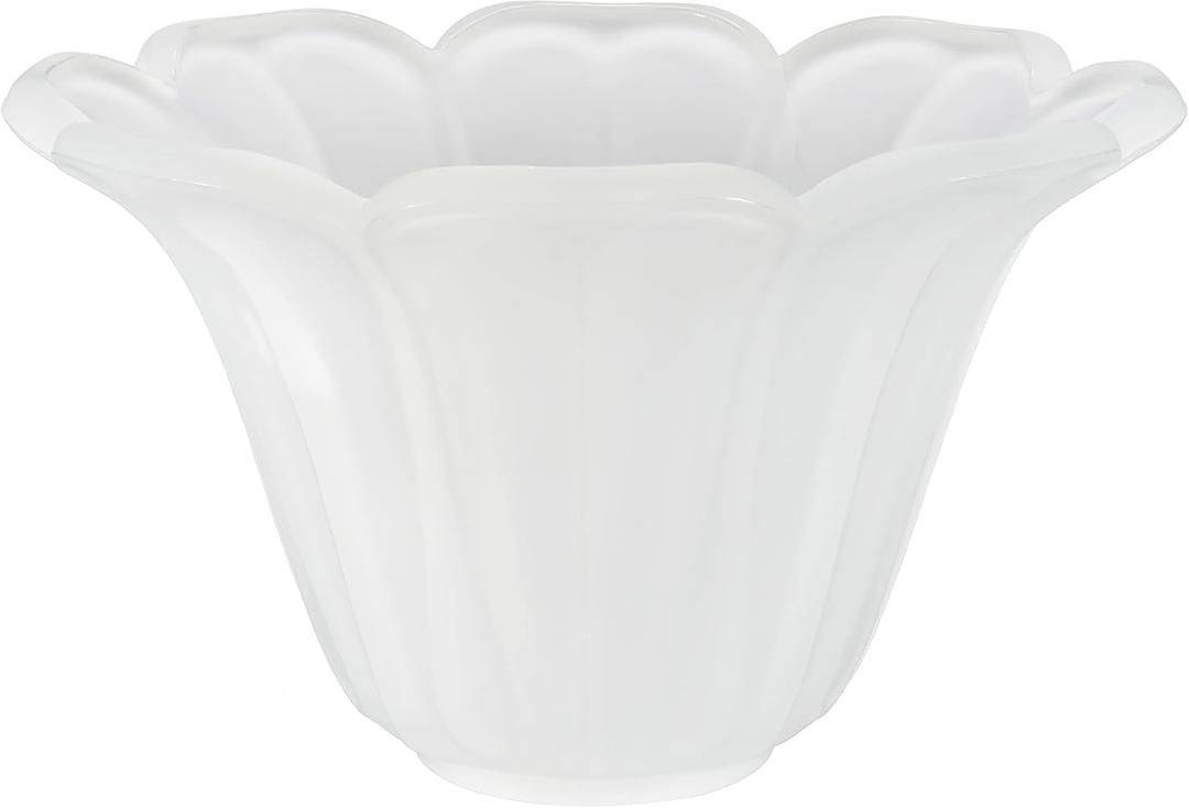 Aspen Creative 23169-01, Transitional Frosted Replacement Glass For Pendant Light/Table Lamp/Floor Lamp, 1-5/8"Fitter, 7-3/4"Diameter x 4-2/3" Height, Clear