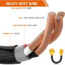 Tellegloww 6-50P to 6-20/15R or 5-20/15R Welder EV Adapter Cord Compatible with NEMA 50 Amp 3 Prong 240V to 20/15 Amp 3 Prong 240V 6-20/15R or 5-20/15R T Blade for Welder EV Charger, 12 AWG, 1FT