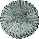 HLOVME Throw Pillow for Couch Decorative 3D Pumpkin Round Velvet Cushion for Sofa Bed Chair Floor 15”X15”, Light Green