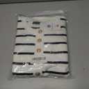 MEROKEETY Women's Long Sleeve Striped Sweater Dress Button Crewneck Fall Bodycon Formal Mini Dresses (White, XL)