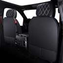 Aierxuan Full Set Car Seat Covers Custom Fit 2009-2026 Ford F150 Crew Cab, 2017-2026 F250 F350 F450 Super Duty Pick-up Truck, Automotive Vehicle Cushion Cover with Waterproof Leather (Black and White)