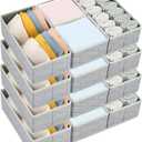 DIMJ Drawer Organizer Clothes Storage - 16 Pack Baby Dresser Organizer for Nursery, Foldable Drawer Dividers for Bedroom Closet Organization, Fabric Storage Bins for Socks, Underwears, Bras