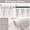 MIULEE Linen White Curtains 90 Inch Length 2 Panels Set for Living Room Bedroom Semi Sheer Light Filtering Farmhouse Rod Pocket Long Soft Thick Linen Textured Window Drapes W42XL90