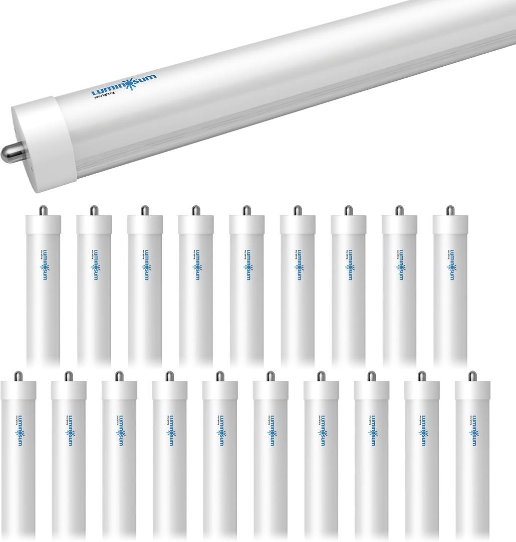 8ft T8 LED Bulbs 40W 80W Equivalent, 5000k Daylight 4000LM, FA8 Single Pin Tube Light, Dual-End Power Ballast Bypass, T8 T10 T12 Fluorescent Replacement, Frosted Cover ETL Certified 20-Pack