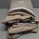 Pleated Blackout Curtain Drapes for Window 105" L - Triple Weave Vertical Energy Saving Solid Pinch Pleat Hook Room Divider Blackout Panels for Patio (72" Wide per Panel, 2 Panels, Khaki)