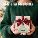 3 x Wedding Gifts for Couples 2025 - Mr and Mrs Gifts, Personalized Wedding Bridal Shower Gift for Bride & Newlyweds - Just Married Wood Hanging Ornament