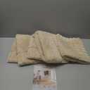 French Connection Stonewash Cotton Blend 20 x 34 Bath Rug, Ivory , 3pc