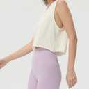 sissycos Women's Workout Racerback Tank Tops Loose Fit Sleeveless Athletic Shirts (White, XXL)