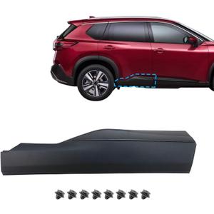 SecosAutoparts Rear Right Side Lower Door Molding Trim Compatible with Nissan Rogue 2021 2022 2023 Replace# 82870-6RR0A 828706RR0A Door Lower Panel