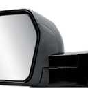 Driver Left Side Door Mirror Power Heated With BLIS Glass Turn Signal Light And Menory Power Folding Textured Black Back Cover For Toyota Tundra Sequoia 2022-2025