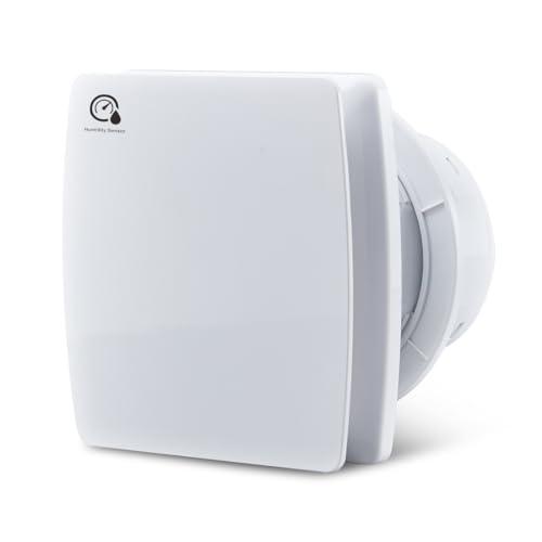 Hehou 5.9 Inch Bathroom Exhaust Fan with Humidity Sensor and Timer 110 CFM Powerful Ceiling or Wall Mount Vent Fan for Bathroom Basement Loft Garage
