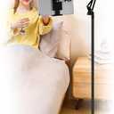 SAMHOUSING Tablet Floor Stand, Adjustable Universal 360degree Rotatable Metal Tablet Holder, Phone Stand for iPad/iPhoneX/iPad Pro or Other 4.7~12.9 InchScreen Devices (Black)