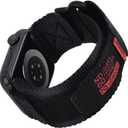 Nereides Compatible with Apple Watch Series 11 Band Series 10/9/8/7/6/5/4/SE/SE2, Nylon Sports Strap with Woven Design for 42mm/40mm/41mm/38mm (L, Black)