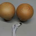 2 Pack Wooden Mushroom Lamp, Portable Cordless Small Rechargeable Battery Operated Lamp,Stepless Dimming, Night Light for Birthday Gifts