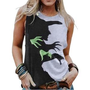 Halloween Witch Shadow Print Casual Tee Witch Shirt Witch Shadow Shirt Salem Shirt Women
XXL