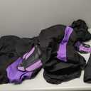 Flying Banner Car Seat Covers Front Seats Rear Bench Polyester car seat Protectors Easy installations Rear Bench Split Classic Man Lady Truck (Full Set - Low Back, Black Purple)