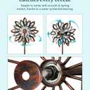 Yard Garden Wind Spinners with Solar Lights, Large Outdoor Metal Wind Spinners, Lawn Yard Art Garden Decor (22" W x 87" H)