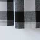 Black & White Buffalo Check Kitchen Tier Curtais 36 inches Long Plaid Gingham Rod Pocket Classic Cafe Curtains Country Farmhouse Kitchen Short Curtains 2 Panels