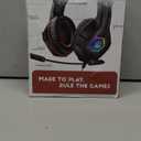 Ozeino Gaming Headset for PC, Ps4, Ps5, Xbox Headset with 7.1 Surround Sound, Gaming Headphones with Noise Cancelling Mic RGB Light Over Ear Headphones for Xbox Series X/S, Switch -Red