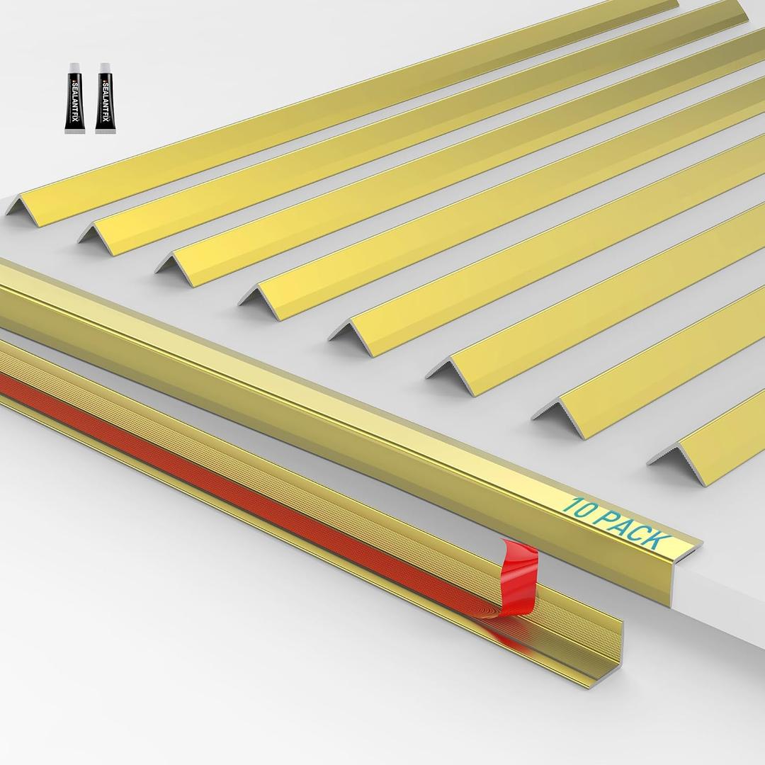 10-Pack Tile Edge Trim,53''x0.4'', 10 PCS *